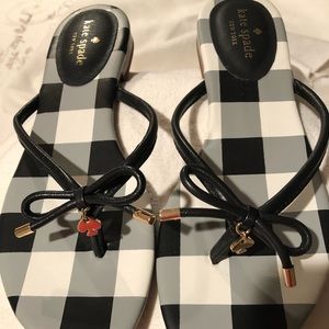 Kate spade gingham plaid sandals